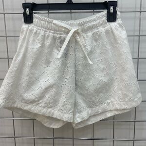 Jocelyn White Eyelet Cover Up Shorts